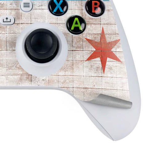 Chicago Flag Dark Wood Xbox Series S Bundle Skin
