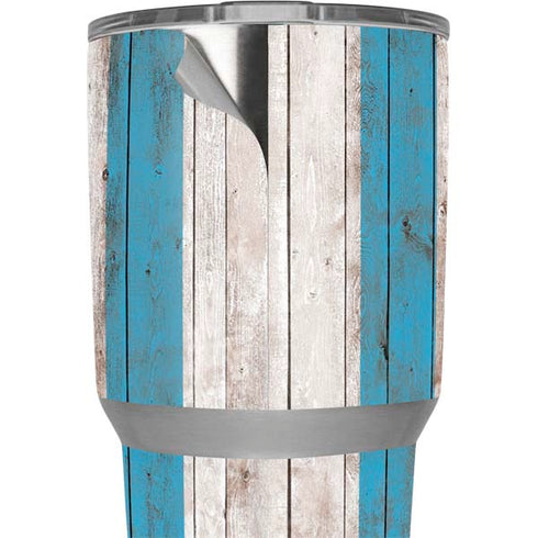 Chicago Flag Dark Wood Yeti 30oz Rambler Tumbler Skin