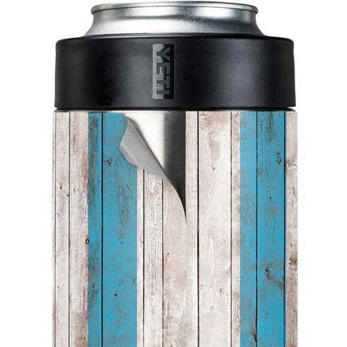 Chicago Flag Dark Wood Yeti Colster Can Insulator Skin