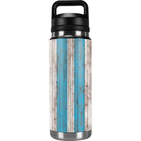 Chicago Flag Dark Wood YETI Rambler 26oz Bottle Skin