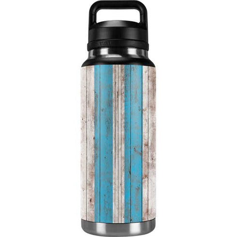 Chicago Flag Dark Wood YETI Rambler 36oz Bottle Skin