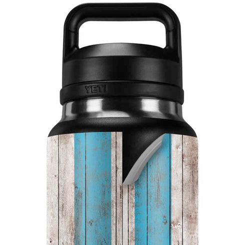 Chicago Flag Dark Wood YETI Rambler 36oz Bottle Skin