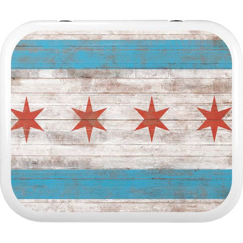 Chicago Flag Dark Wood YETI Roadie 24 Hard Cooler Skin