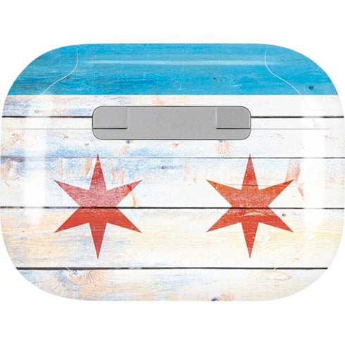Chicago Flag Light Wood AirPods Pro 2nd Gen Skin