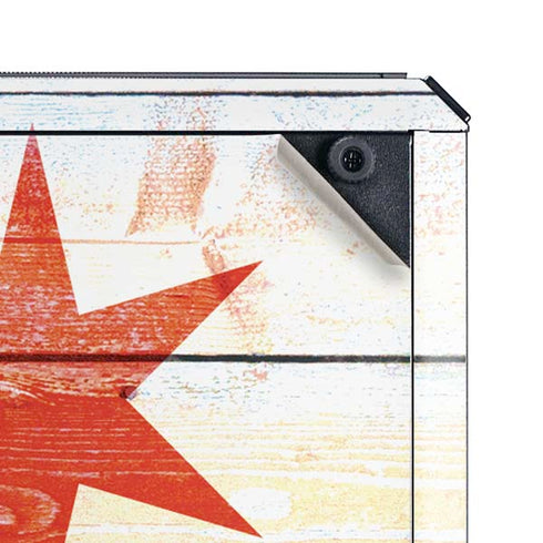 Chicago Flag Light Wood Cooler Master MasterBox Q300L Mini Tower Skin