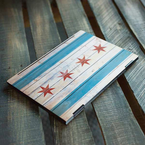 Chicago Flag Light Wood HP Envy Skin