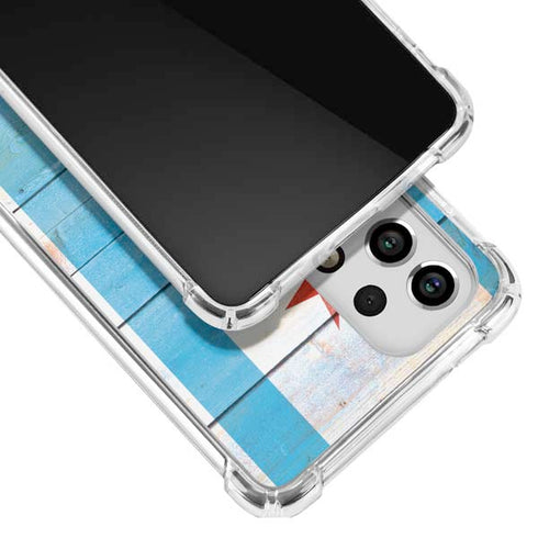 Chicago Flag Light Wood Galaxy A53 5G Clear Case