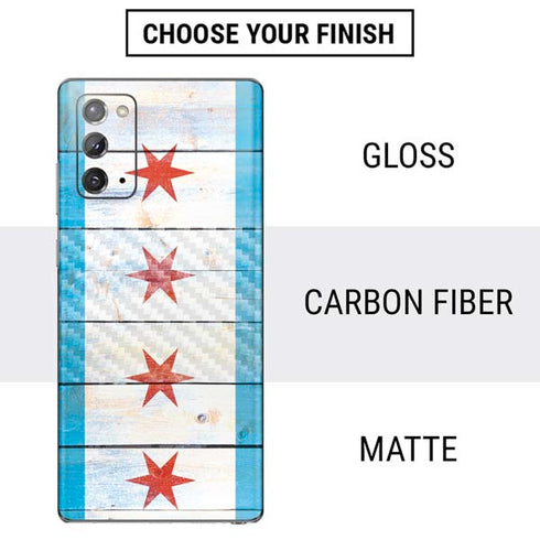 Chicago Flag Light Wood Galaxy Note20 5G Skin
