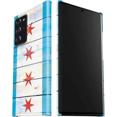 Chicago Flag Light Wood Galaxy Note20 Ultra 5G Lite Case