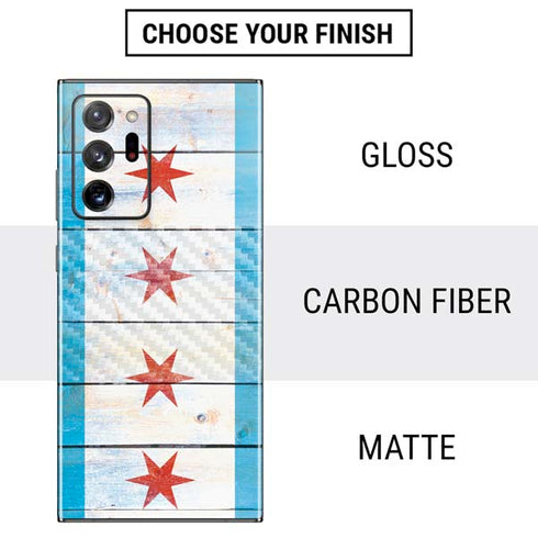 Chicago Flag Light Wood Galaxy Note20 Ultra 5G Skin