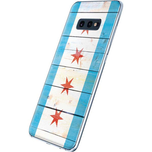 Chicago Flag Light Wood Galaxy S10e Skin