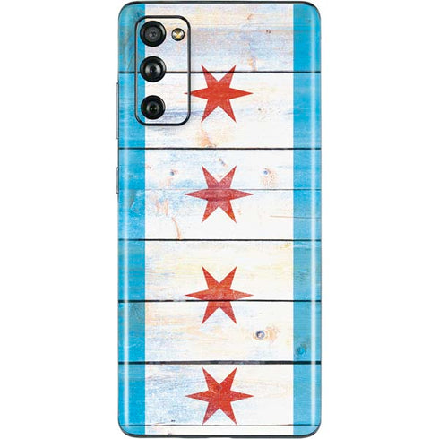 Chicago Flag Light Wood Galaxy S20 Fan Edition Skin