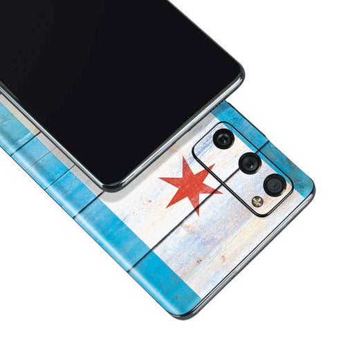 Chicago Flag Light Wood Galaxy S20 Fan Edition Skin