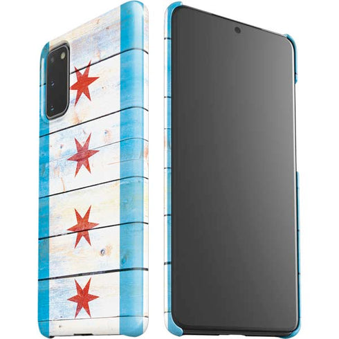 Chicago Flag Light Wood Galaxy S20 Lite Case
