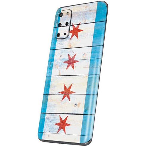 Chicago Flag Light Wood Galaxy S20 Plus Skin