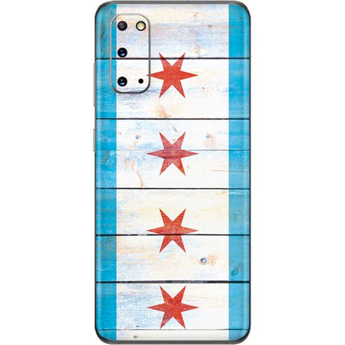 Chicago Flag Light Wood Galaxy S20 Skin