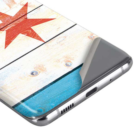 Chicago Flag Light Wood Galaxy S20 Ultra 5G Skin