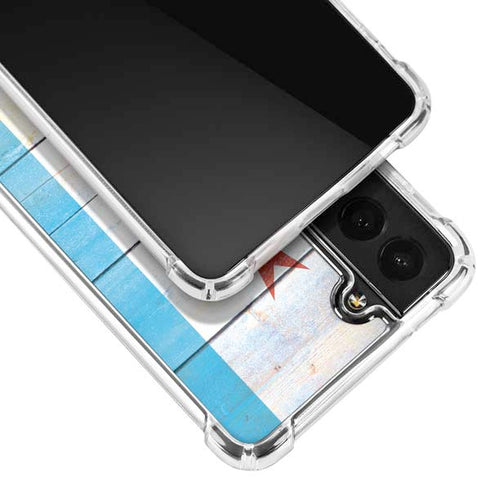 Chicago Flag Light Wood Galaxy S21 5G Clear Case