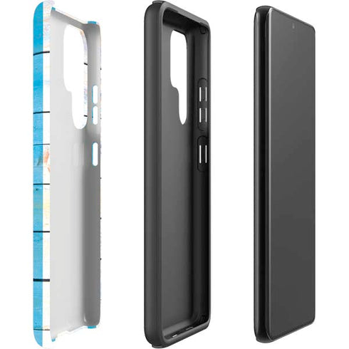 Chicago Flag Light Wood Galaxy S22 Ultra Pro Case