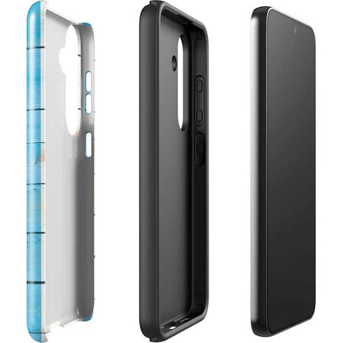 Chicago Flag Light Wood Galaxy S24 Impact Case