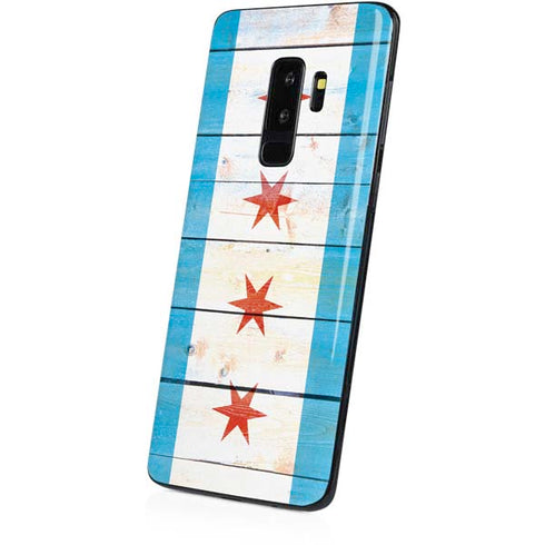 Chicago Flag Light Wood Galaxy S9 Plus Skin