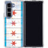 Chicago Flag Light Wood Galaxy Z Fold5 5G Clear Case
