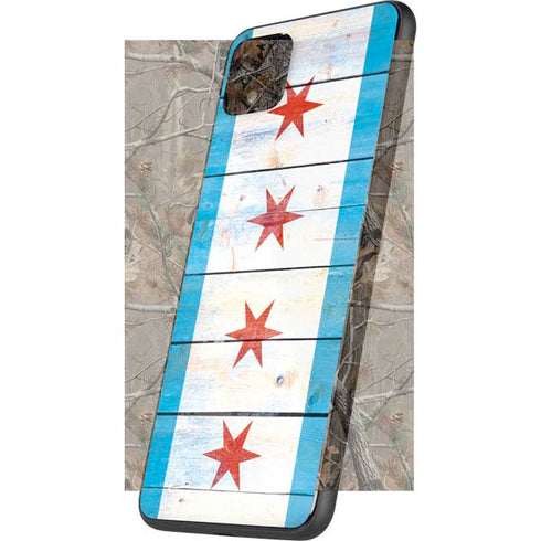Chicago Flag Light Wood Google Pixel 4 XL Skin