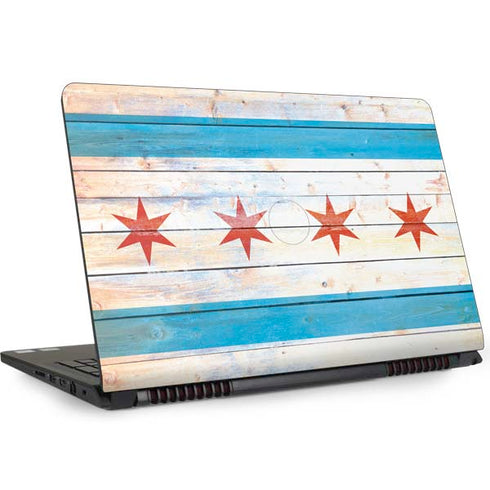 Chicago Flag Light Wood Dell Inspiron Skin