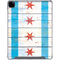 Chicago Flag Light Wood iPad Pro 12.9in (2020) Clear Case