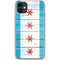 Chicago Flag Light Wood iPhone 11 Clear Case