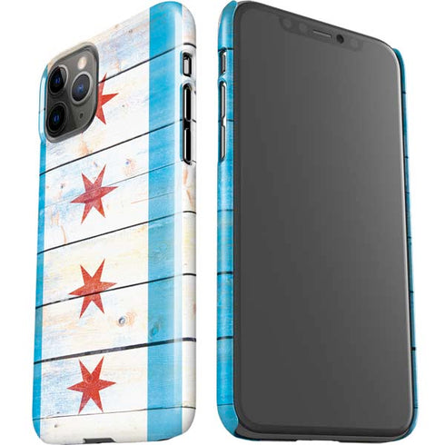Chicago Flag Light Wood iPhone 11 Pro Lite Case