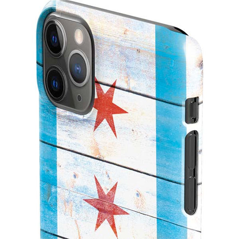 Chicago Flag Light Wood iPhone 11 Pro Max Lite Case