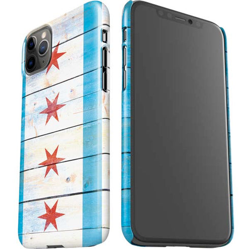 Chicago Flag Light Wood iPhone 11 Pro Max Lite Case