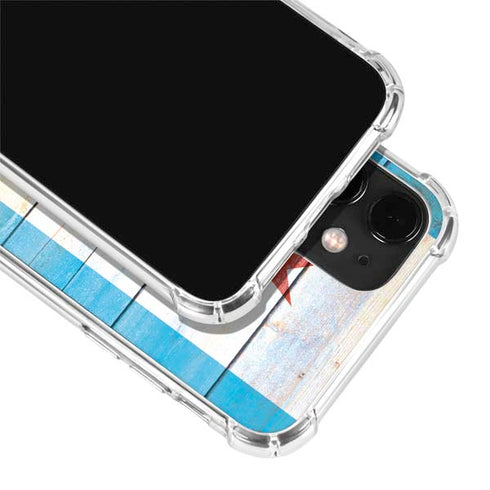 Chicago Flag Light Wood iPhone 12 Clear Case