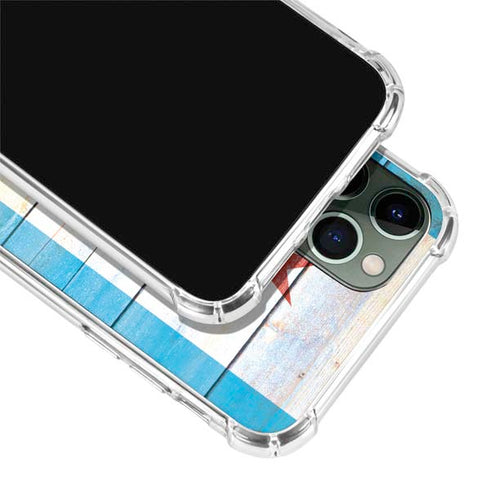 Chicago Flag Light Wood iPhone 12 Pro Clear Case