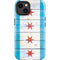 Chicago Flag Light Wood iPhone 14 Plus Impact Case