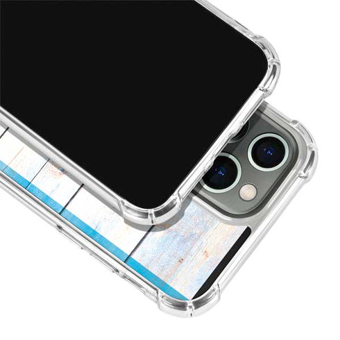 Chicago Flag Light Wood iPhone 14 Pro Clear Case