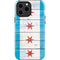 Chicago Flag Light Wood iPhone 15 Pro Max Impact Case