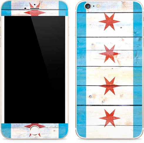 Chicago Flag Light Wood iPhone 6/6s Plus Skin