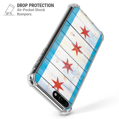 Chicago Flag Light Wood iPhone 7/8 Plus Clear Case