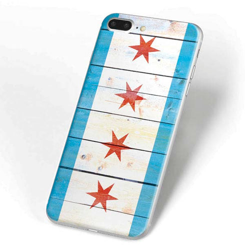 Chicago Flag Light Wood iPhone 7 Plus Skin
