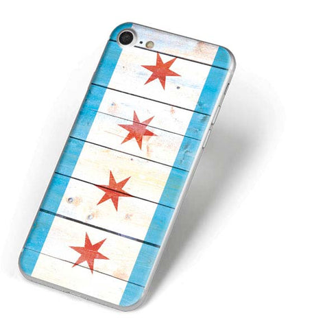 Chicago Flag Light Wood iPhone 7 Skin