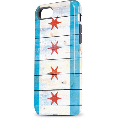 Chicago Flag Light Wood iPhone 8 Pro Case