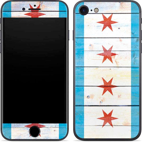 Chicago Flag Light Wood iPhone SE (2nd & 3rd Gen) Skin