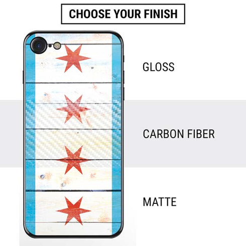 Chicago Flag Light Wood iPhone SE (2nd & 3rd Gen) Skin