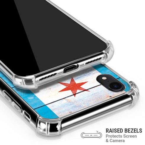 Chicago Flag Light Wood iPhone XR Clear Case