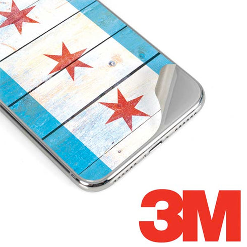 Chicago Flag Light Wood iPhone XR Skin