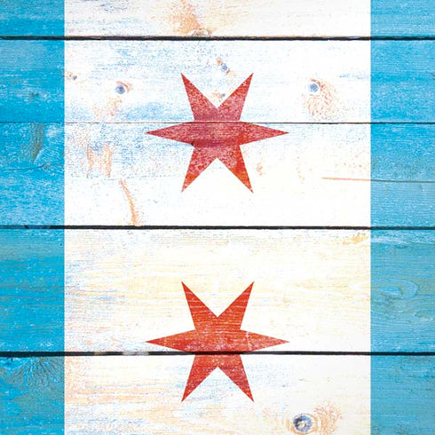 Chicago Flag Light Wood iPhone XS Skin