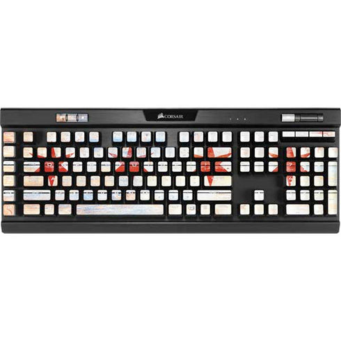 Chicago Flag Light Wood K95 RGB PLATINUM Mechanical Gaming Keyboard Skin