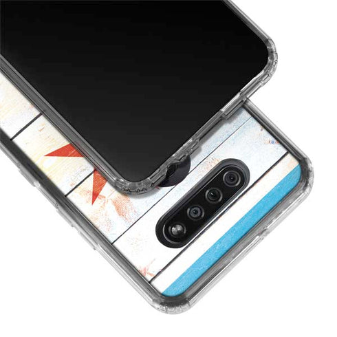 Chicago Flag Light Wood LG K51/Q51 Clear Case